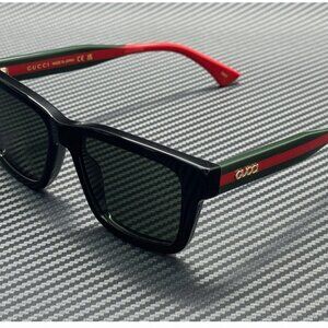 GUCCI Black Grey Men's 53 mm Medium Sunglasses